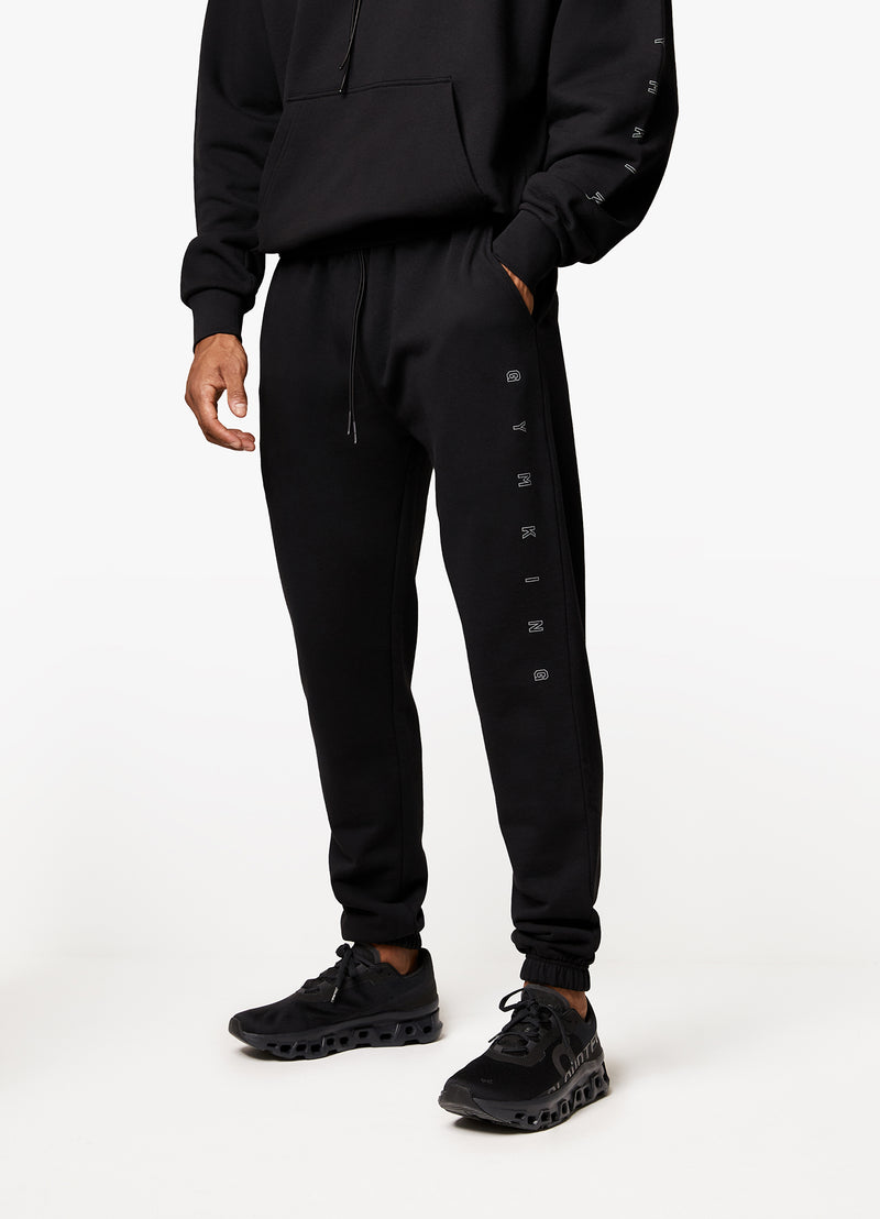 Gym King Stealth Loopback Pant - Black