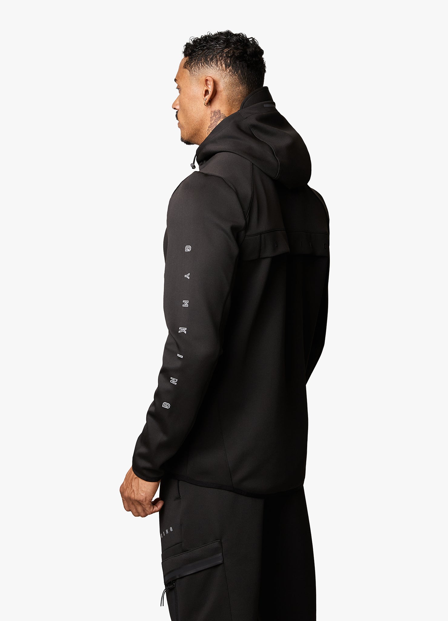 Gym King Stealth Tech Poly Hood - Black