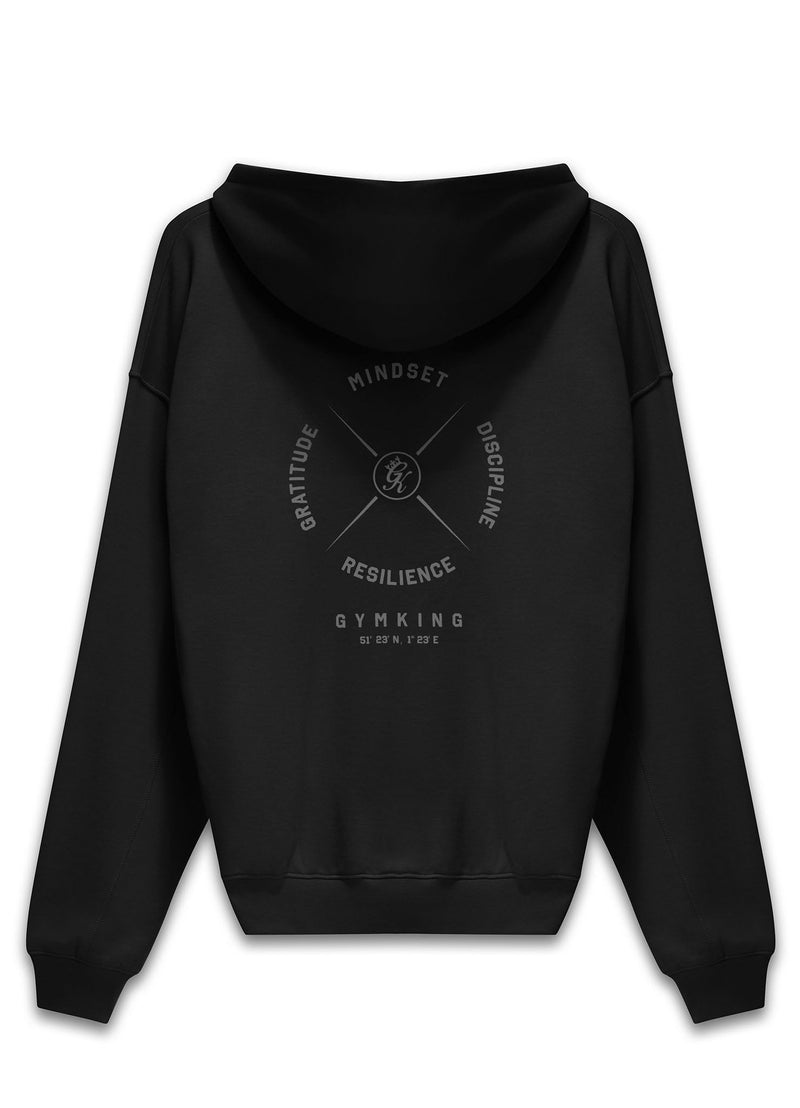 Gym King Compass Hood Tracksuit - Black