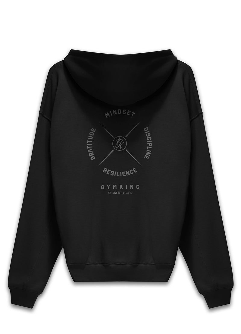 Gym King Compass Hood - Black