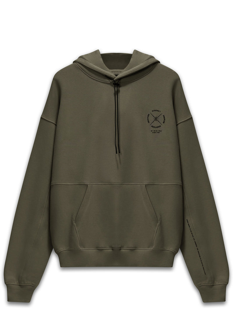 Gym King Compass Hood - Deep Khaki