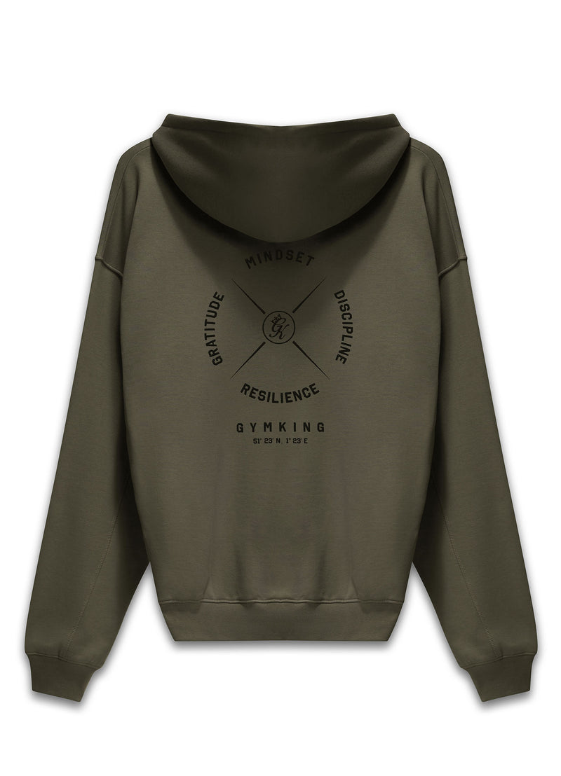 Gym King Compass Hood - Deep Khaki