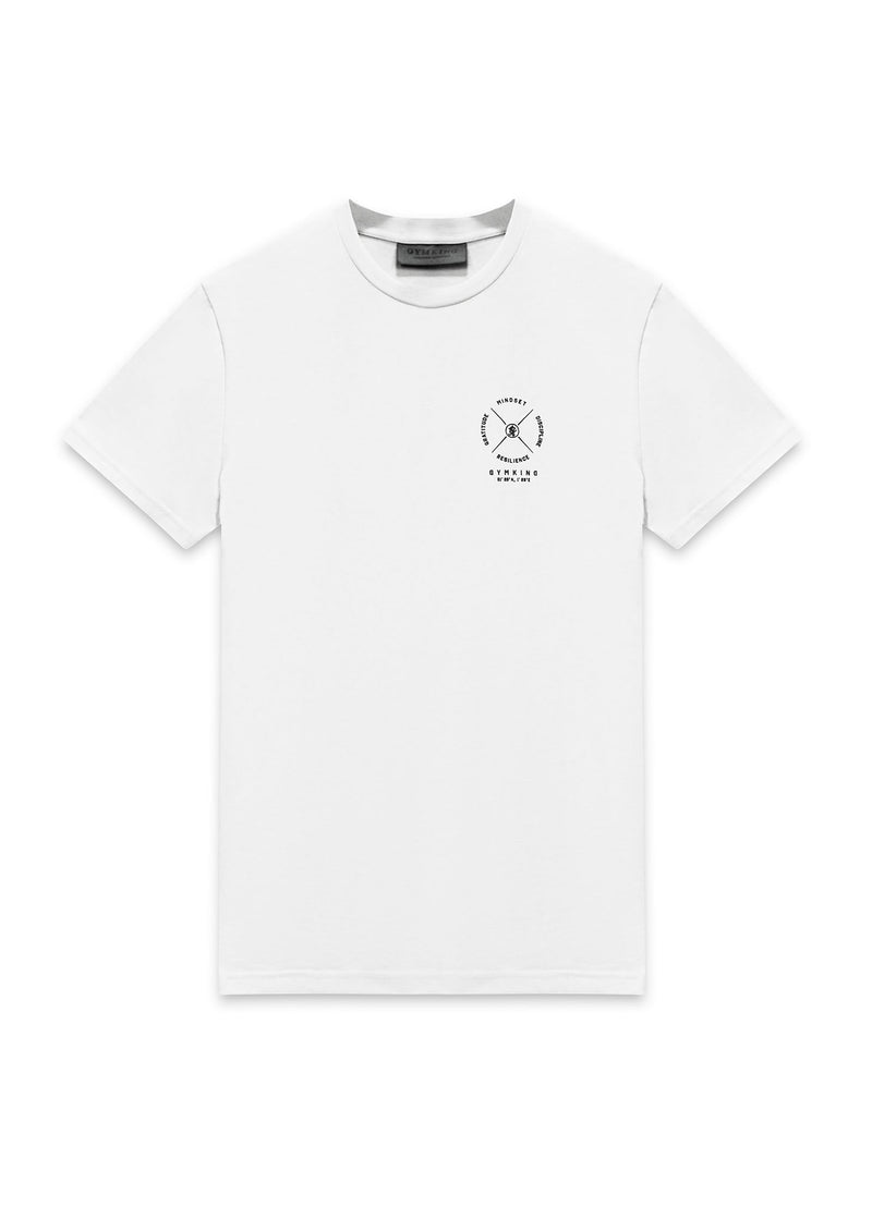 Gym King Compass Tee - White