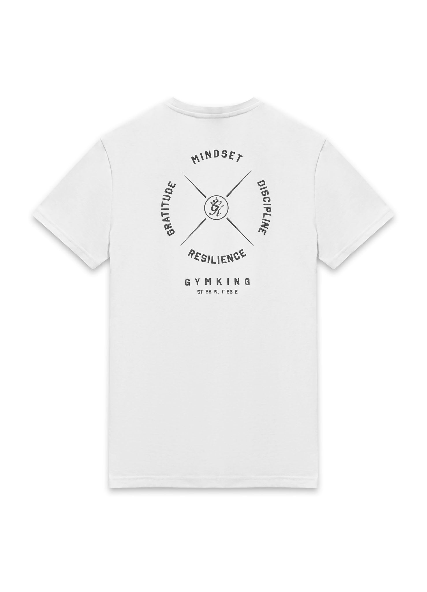 Gym King Compass Tee - White