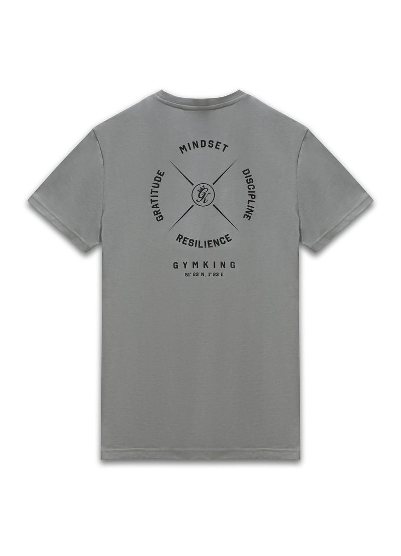 Gym King Compass Tee - Urban Grey