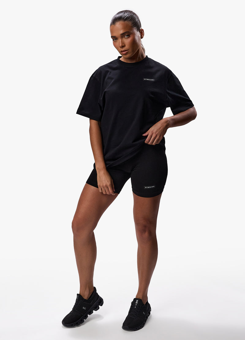 Gym King Stoic Boyfriend Tee - Black