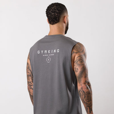Gym King Stoic Esja Jersey Tank - Fossil Grey