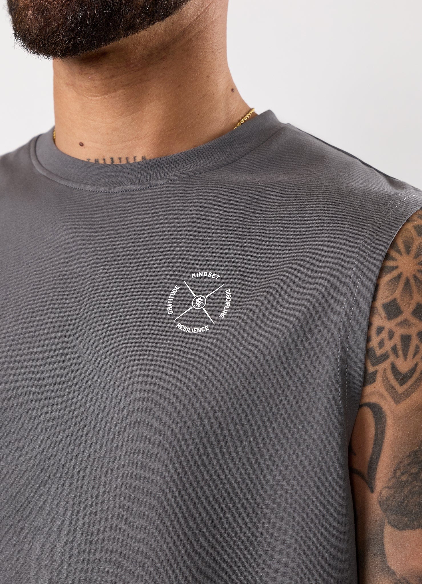 Gym King Stoic Esja Jersey Tank - Fossil Grey