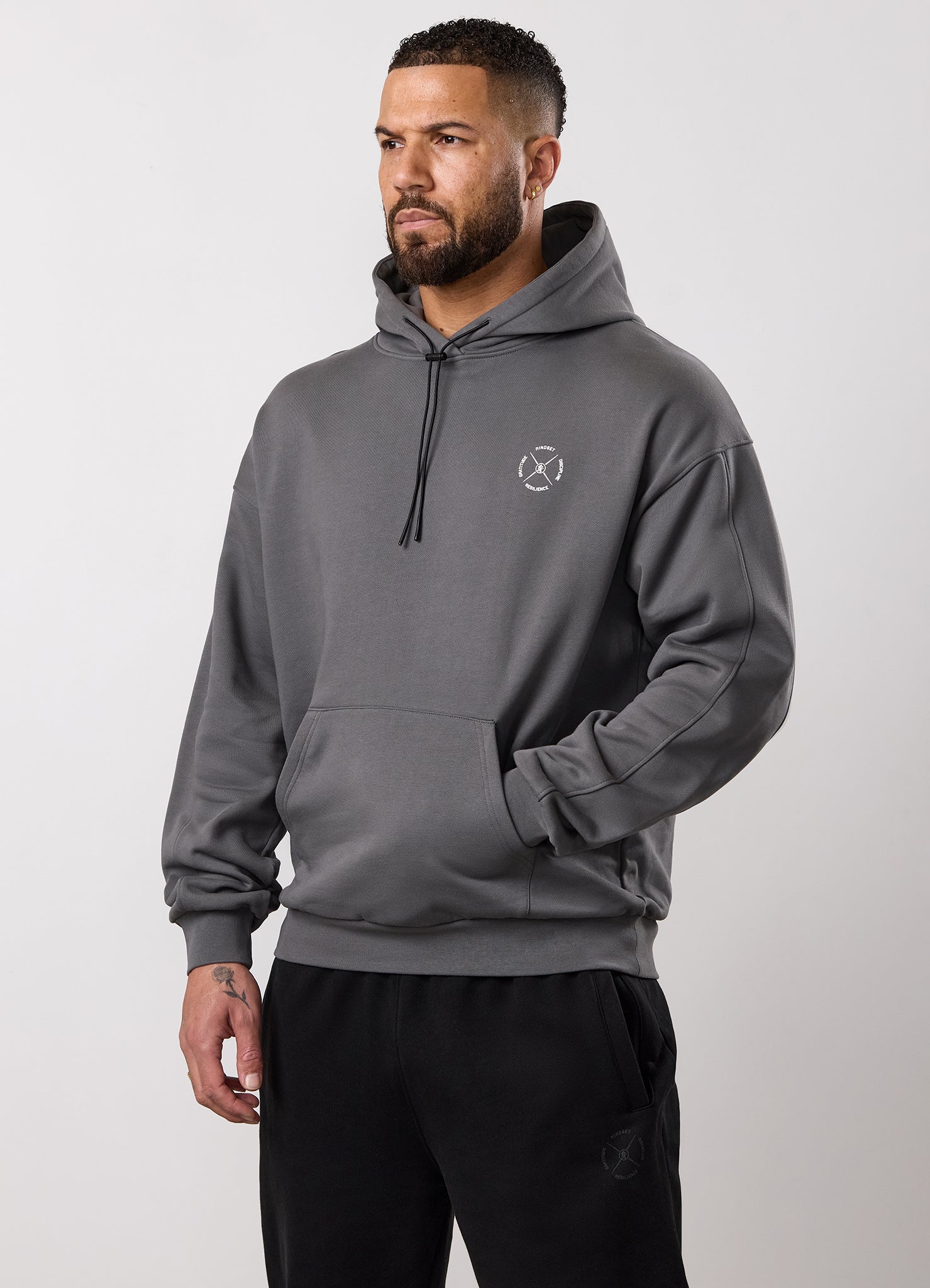 Gym King Stoic Esja Loopback Hood - Fossil Grey