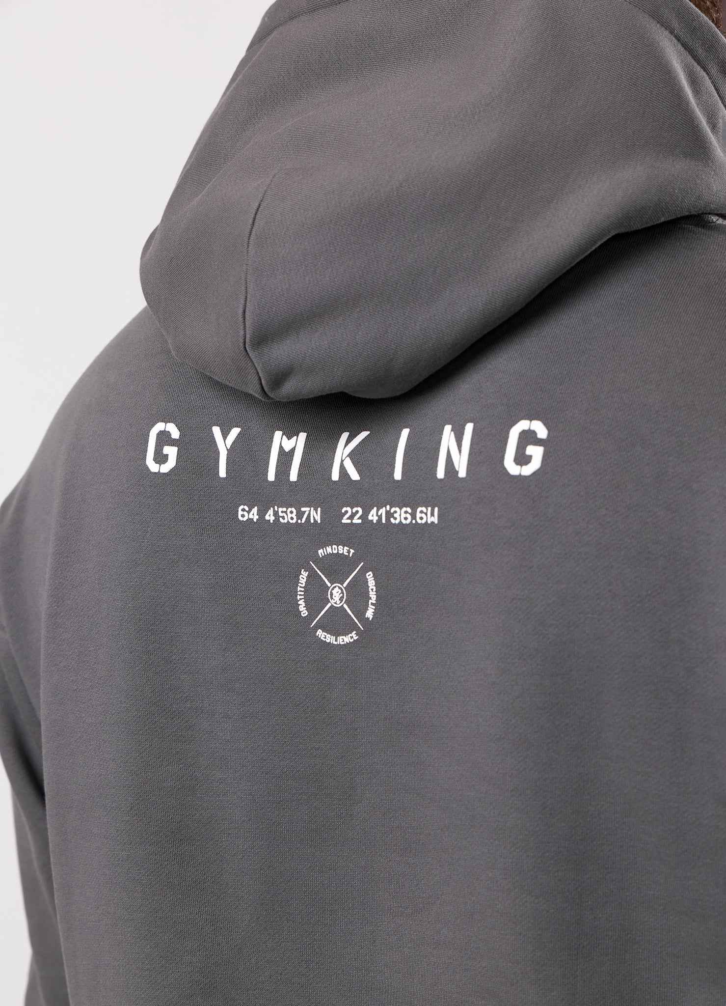 Gym King Stoic Esja Loopback Hood - Fossil Grey