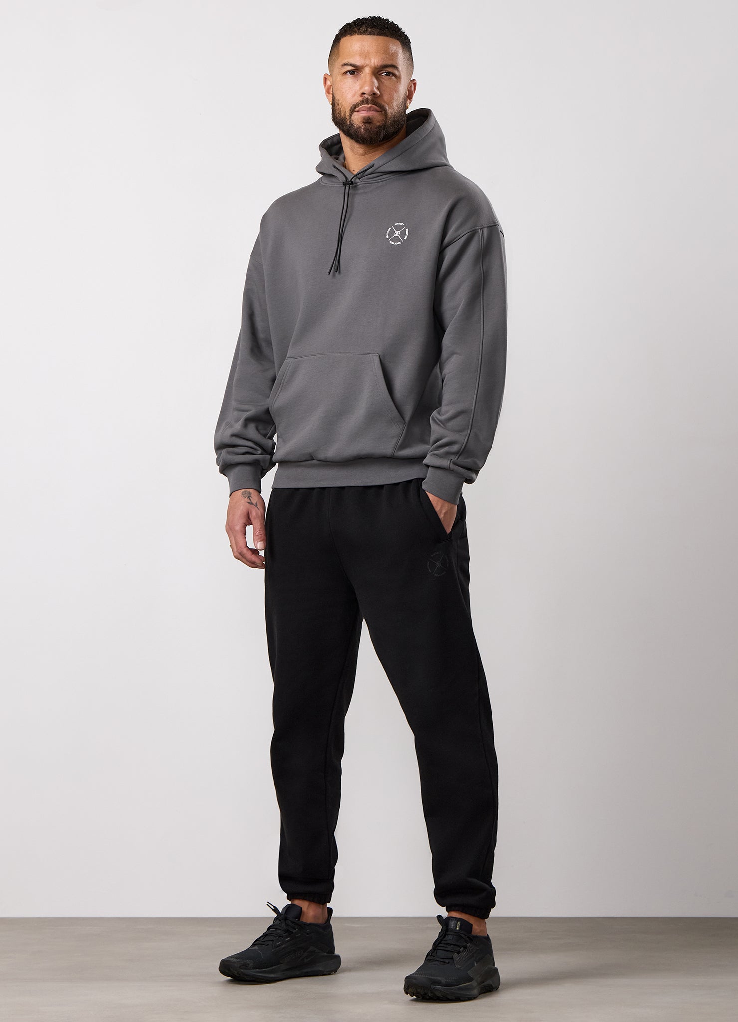 Gym King Stoic Esja Loopback Hood - Fossil Grey