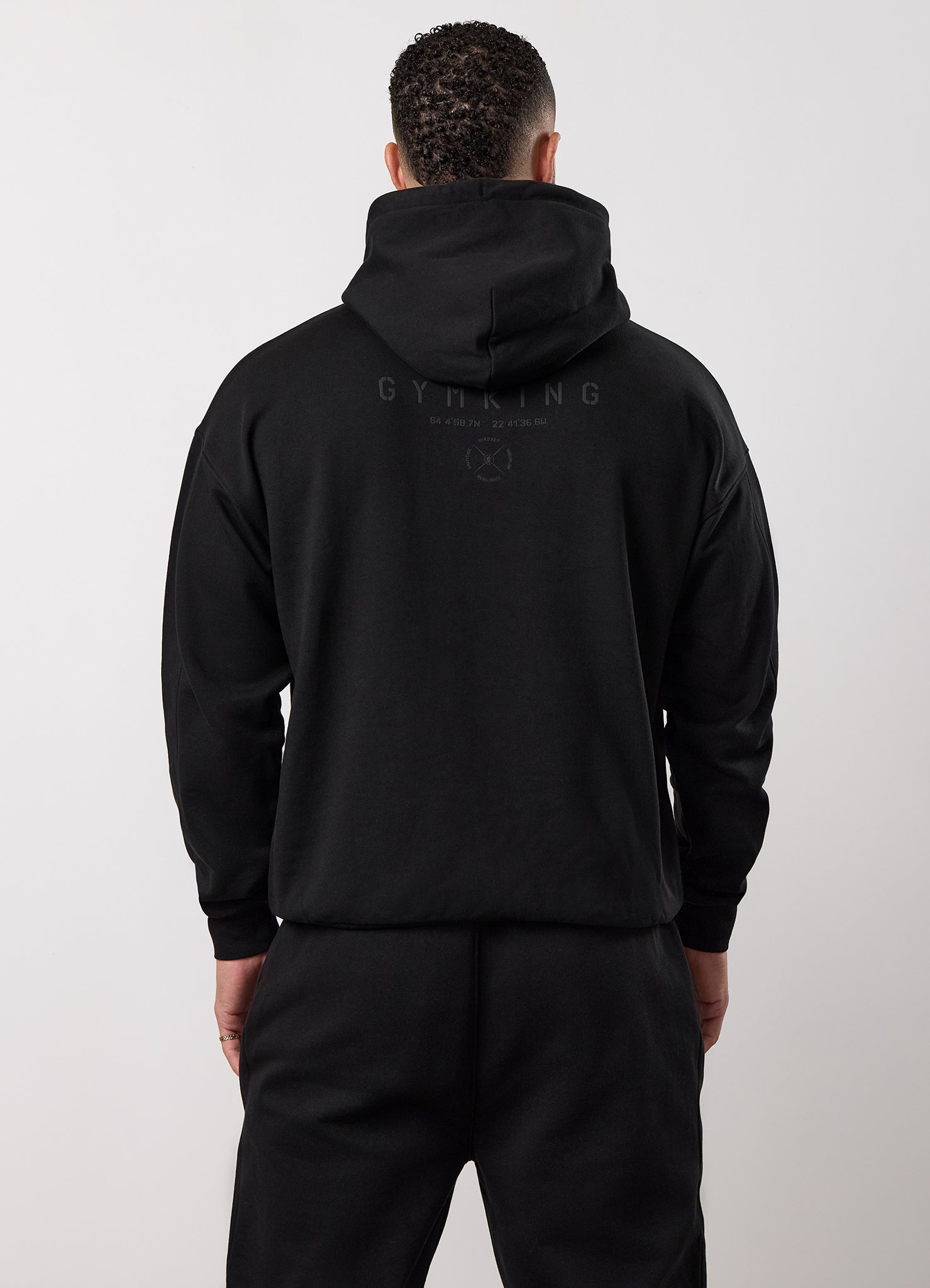 Gym King Stoic Esja Loopback Hood - Volcanic Black