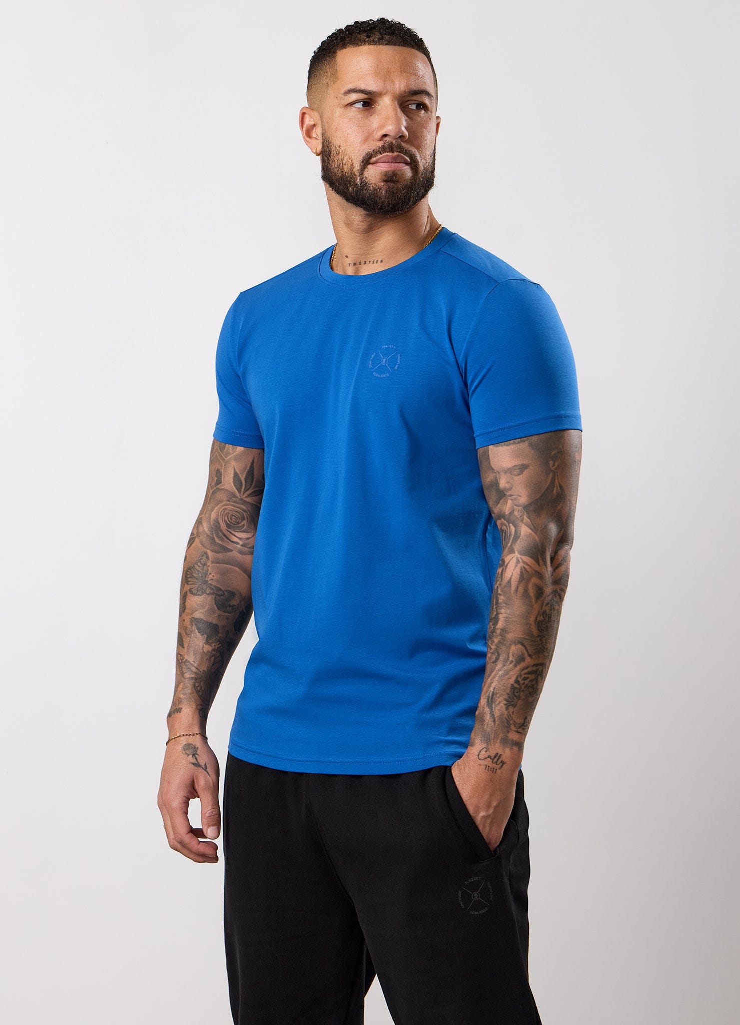 Gym King Stoic Hekla Jersey Tee - Icelandic Blue
