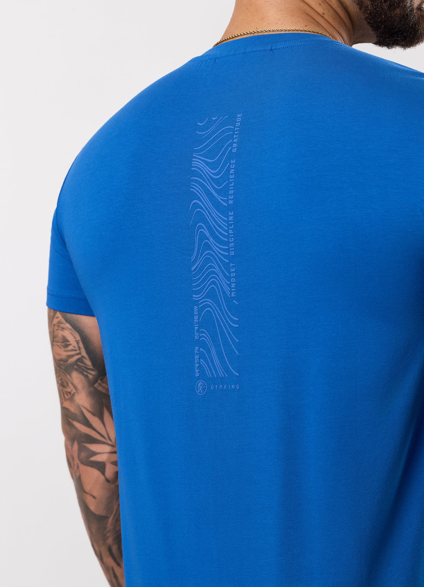 Gym King Stoic Hekla Jersey Tee - Icelandic Blue