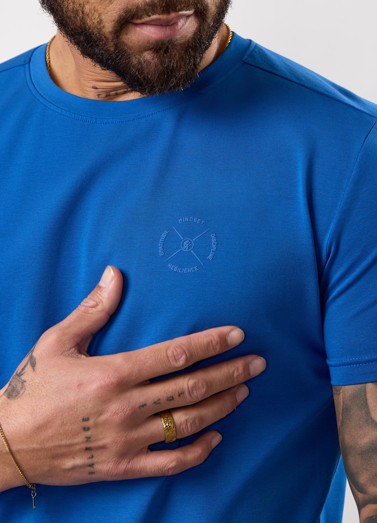 Gym King Stoic Hekla Jersey Tee - Icelandic Blue