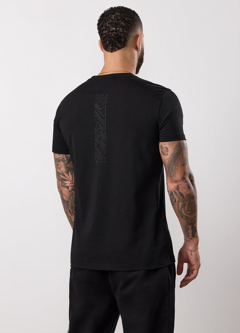Gym King Stoic Hekla Jersey Tee - Volcanic Black