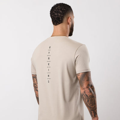 Gym King Stoic Krafla Jersey Tee - Sand Stone