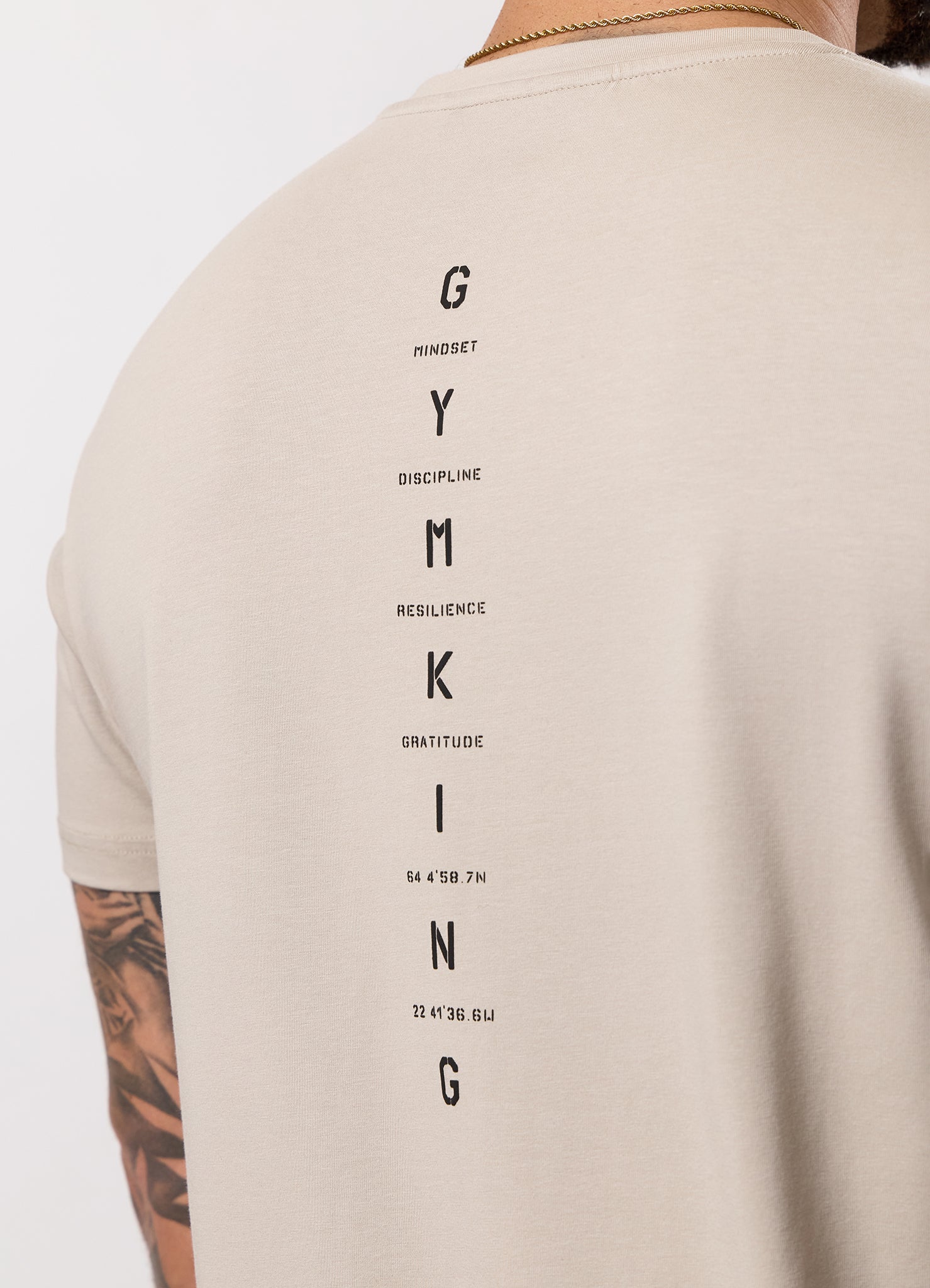 Gym King Stoic Krafla Jersey Tee - Sand Stone