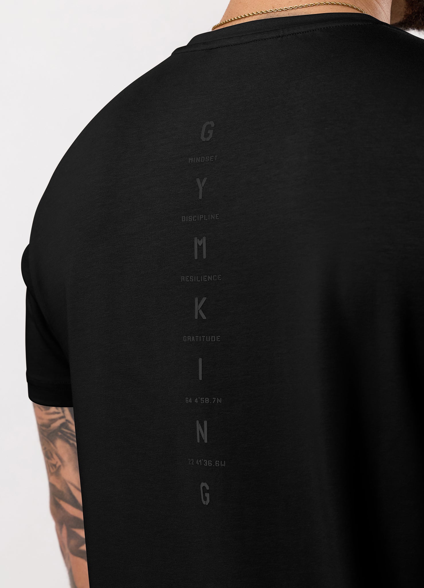Gym King Stoic Krafla Jersey Tee - Volcanic Black