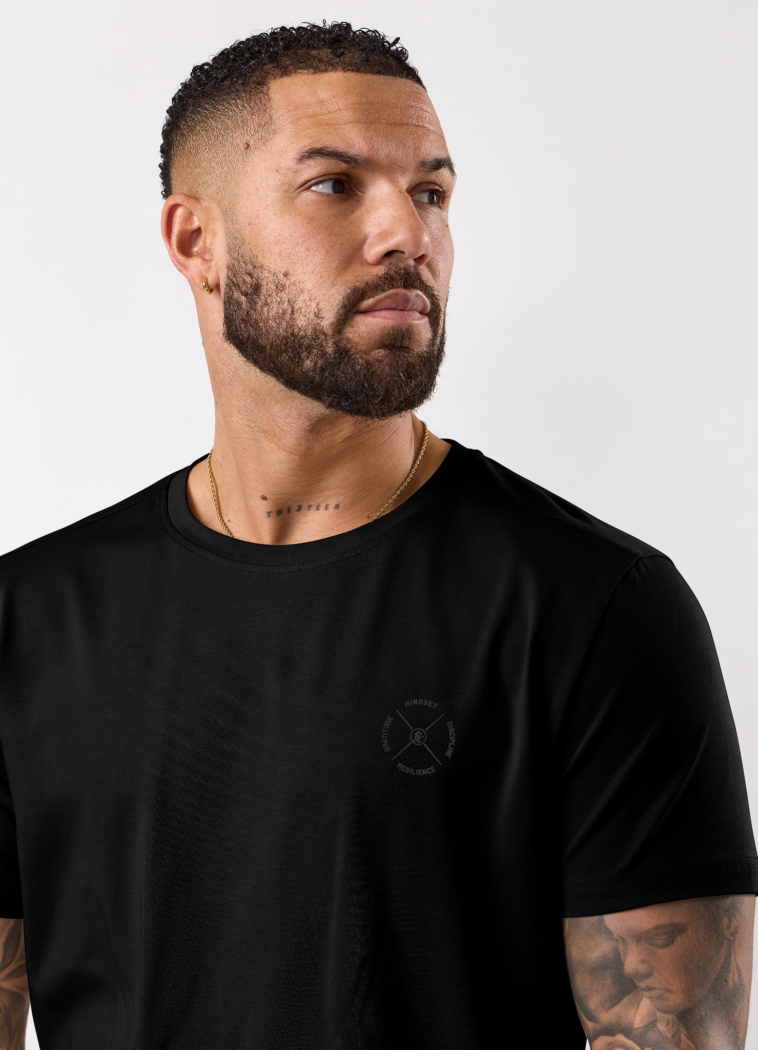 Gym King Stoic Krafla Jersey Tee - Volcanic Black