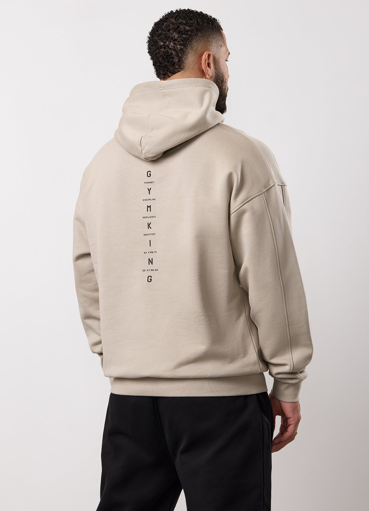 Gym King Stoic Krafla Loopback Hood - Sand Stone