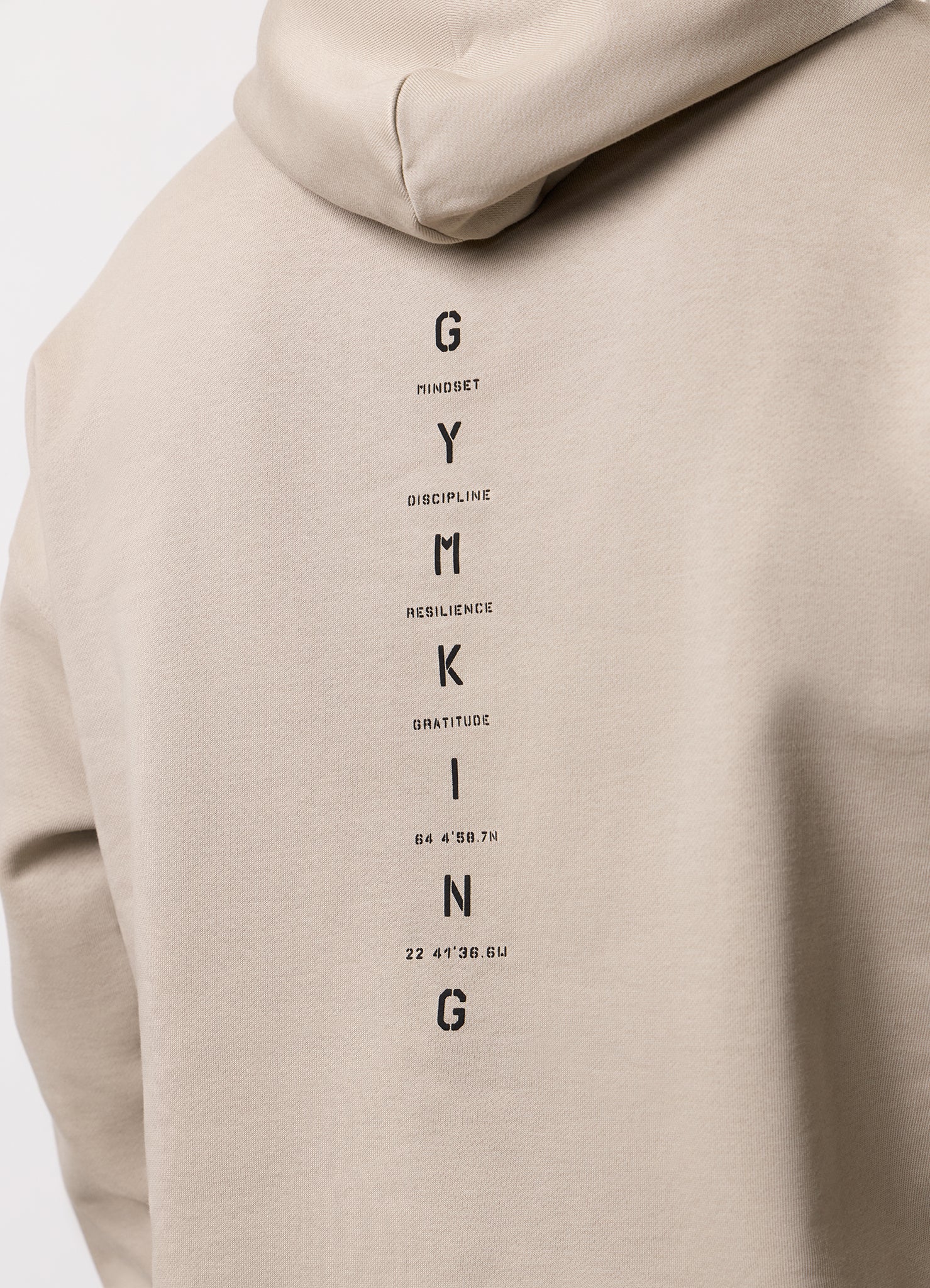 Gym King Stoic Krafla Loopback Hood - Sand Stone