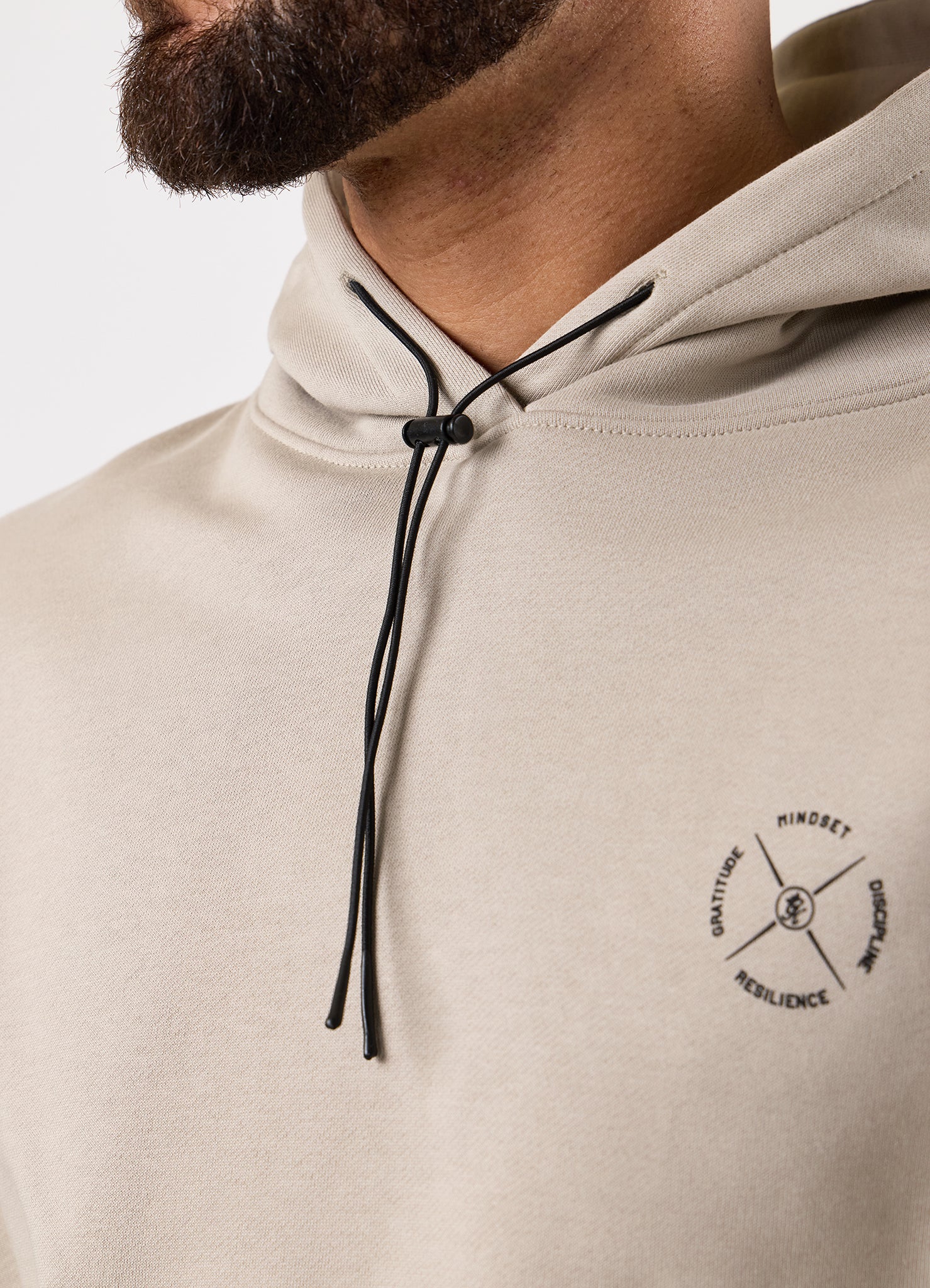 Gym King Stoic Krafla Loopback Hood - Sand Stone