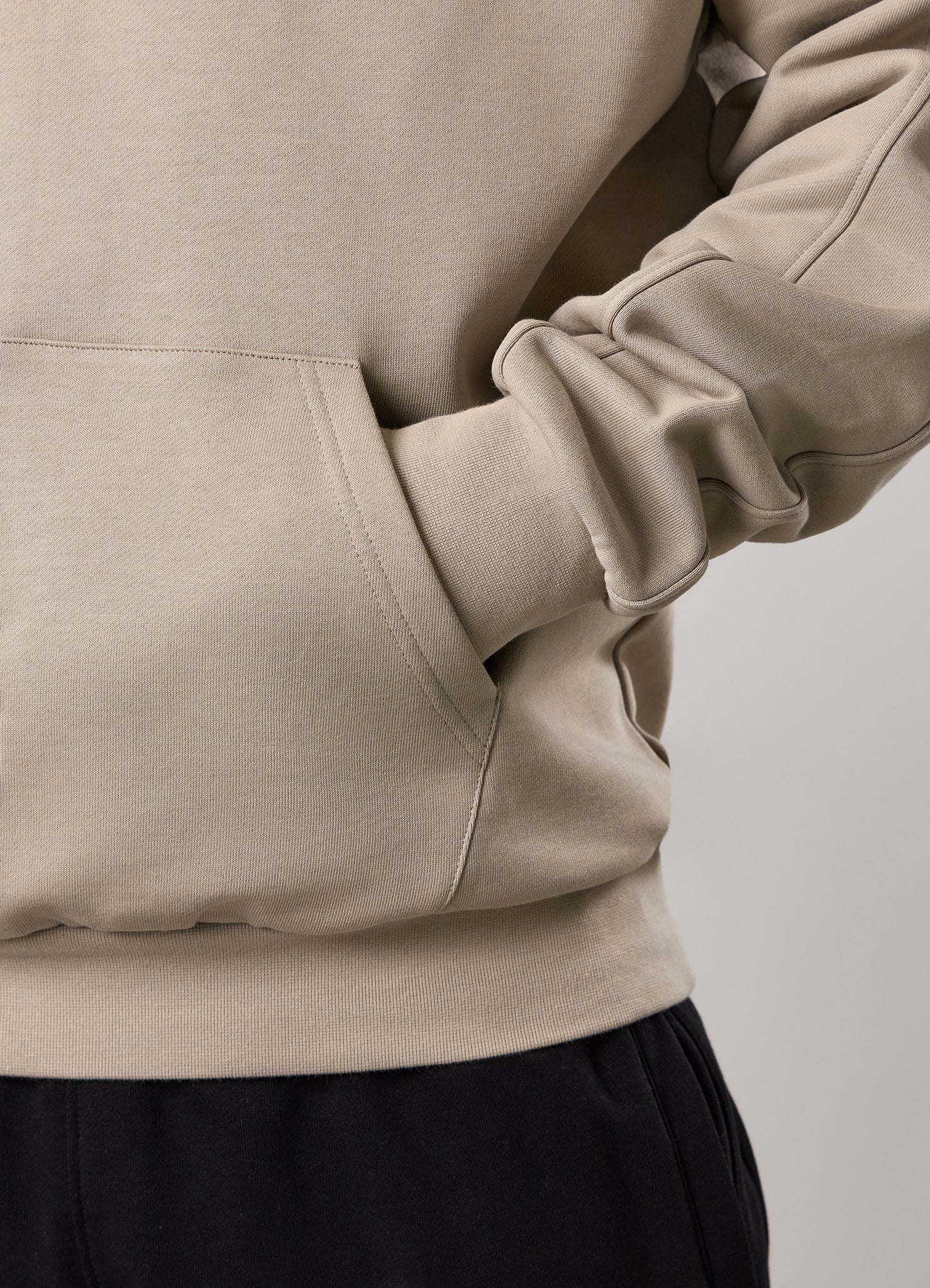 Gym King Stoic Krafla Loopback Hood - Sand Stone