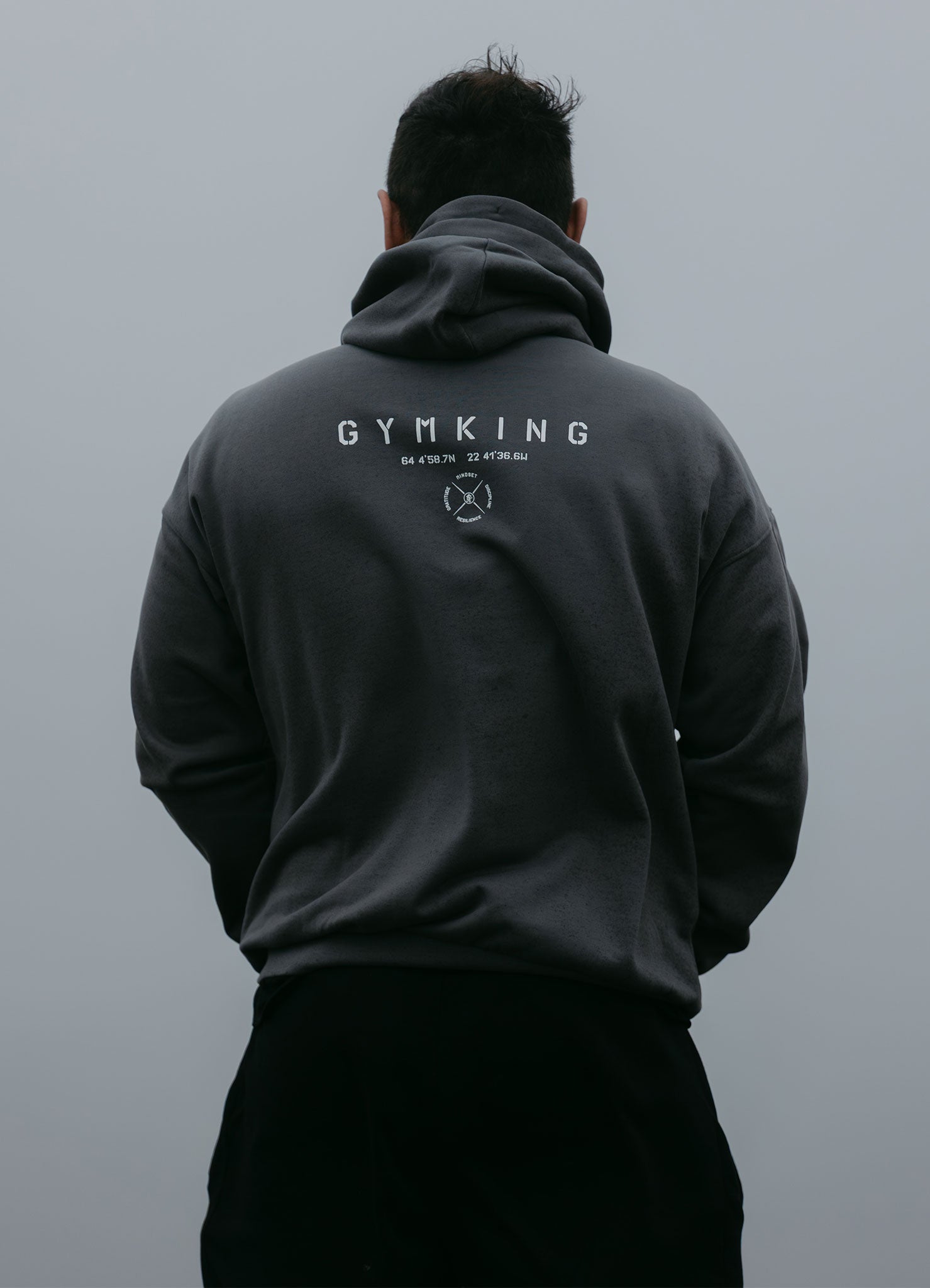 Gym King Stoic Esja Loopback Hood - Fossil Grey