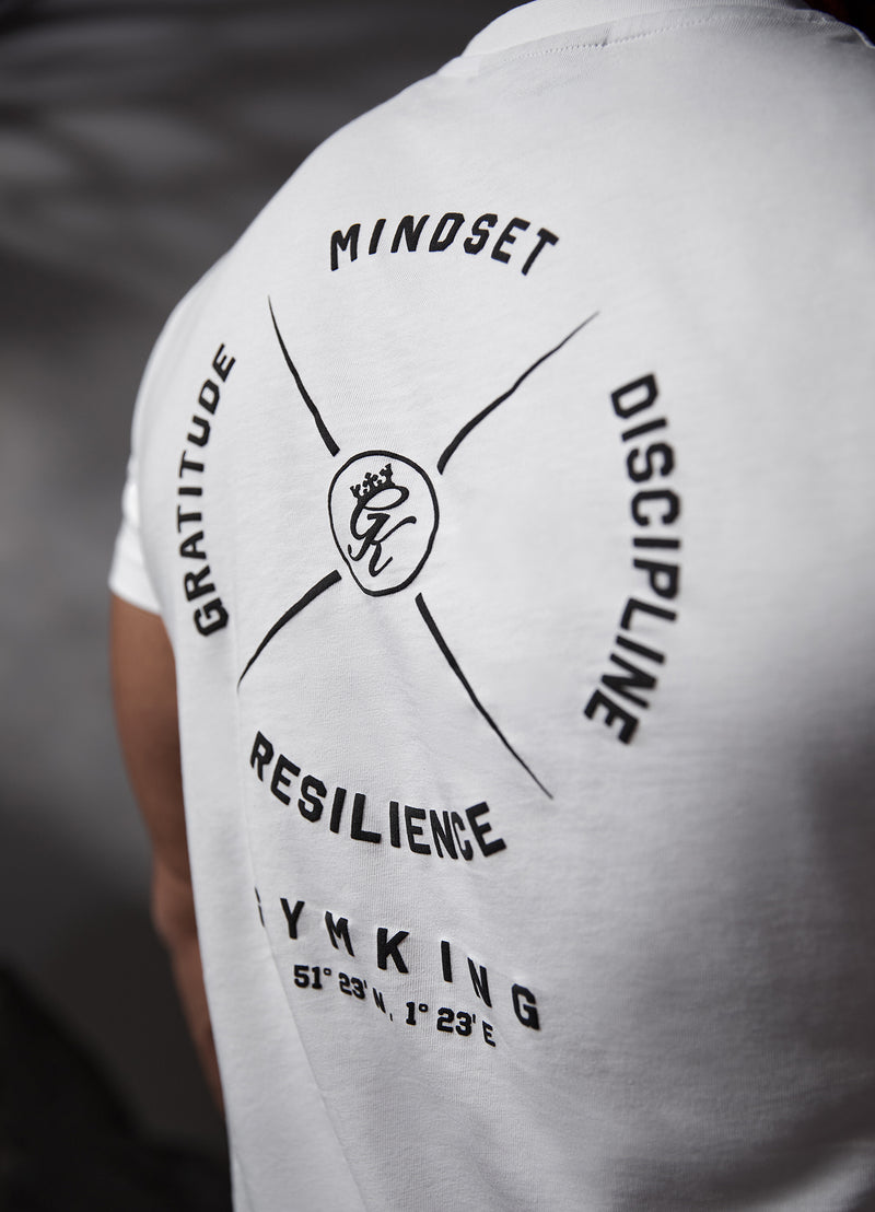 Gym King Compass Tee - White