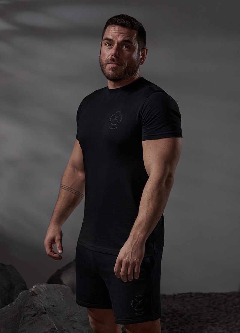 Gym King Compass Tee - Black