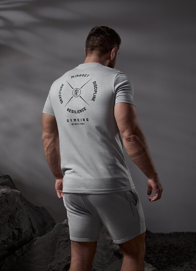 Gym King Compass Tee - Urban Grey