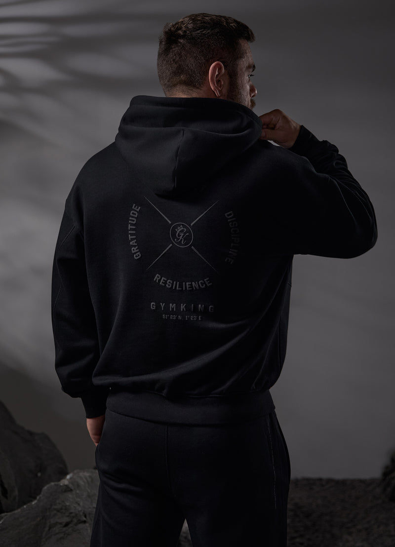 Gym King Compass Hood - Black