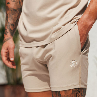 Gym King Pro Logo Jersey 6" Short - Light Stone