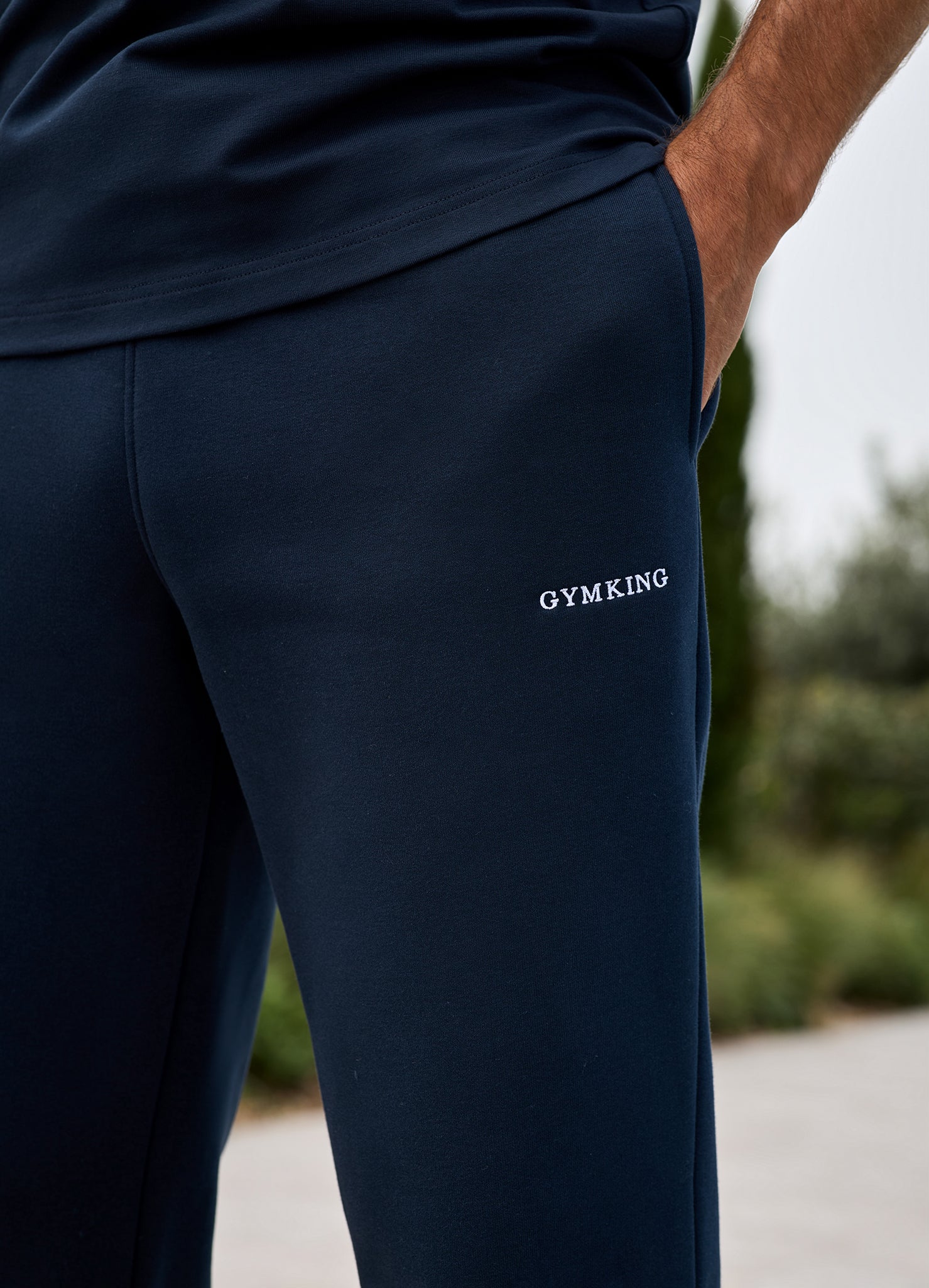 Gym King Fundamental Linear Straight Leg Jogger - Navy