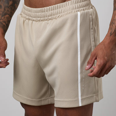 Gym King Synergy Mesh 6" Short - Vanilla Brown