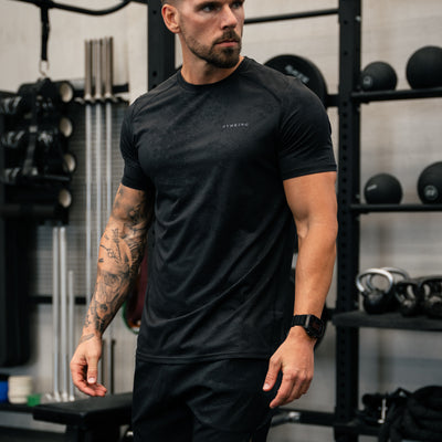 Gym King Debossed Pixel Tee - Black