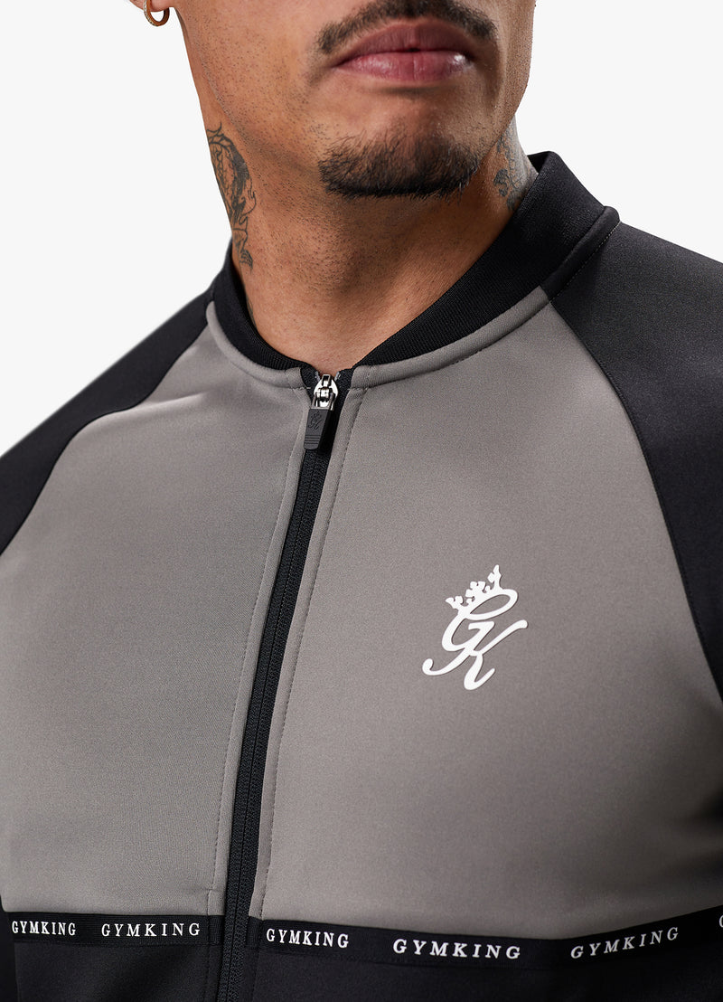 Gym King Taped Core Plus Jacket - Black/Steel