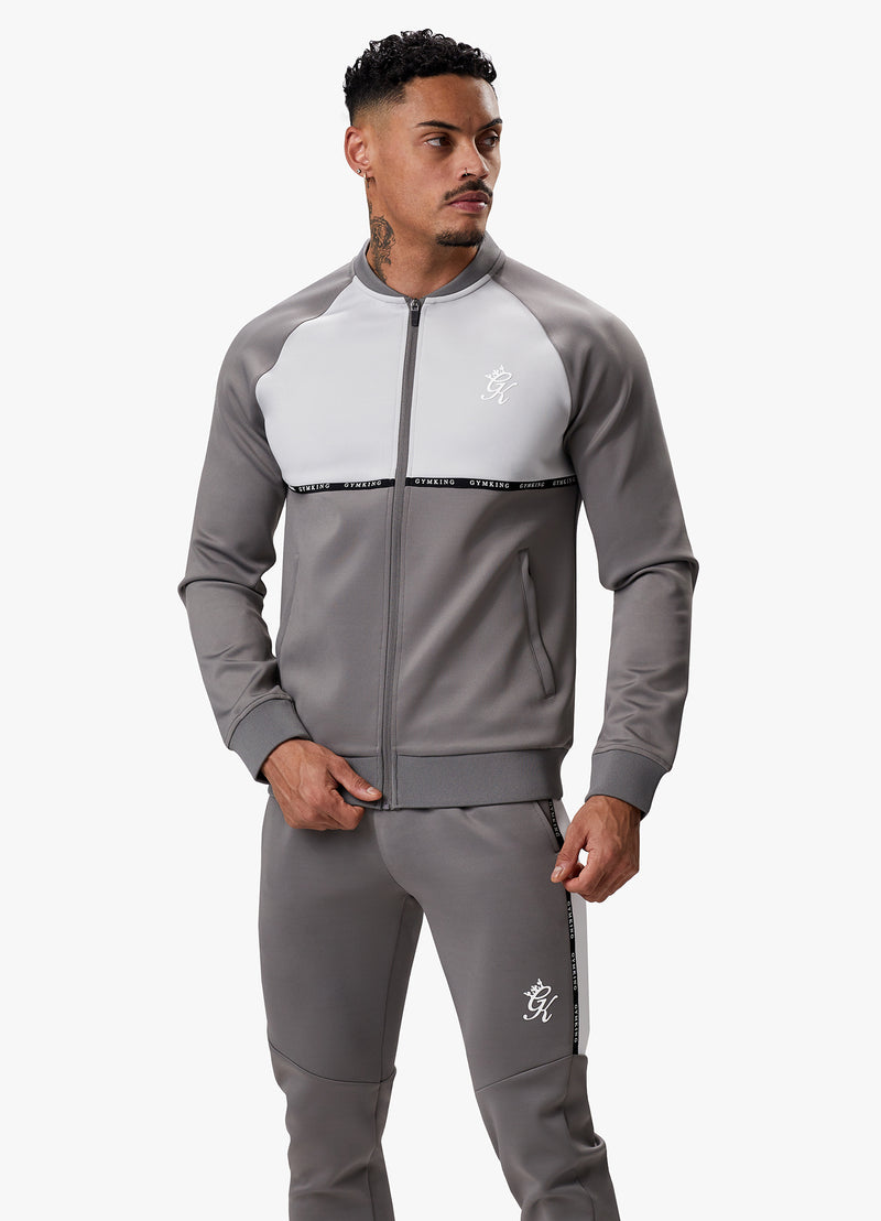 Gym King Taped Core Plus Jacket - Steel/Silver Grey