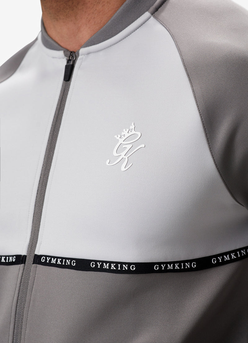 Gym King Taped Core Plus Jacket - Steel/Silver Grey