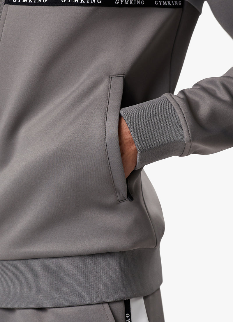 Gym King Taped Core Plus Jacket - Steel/Silver Grey