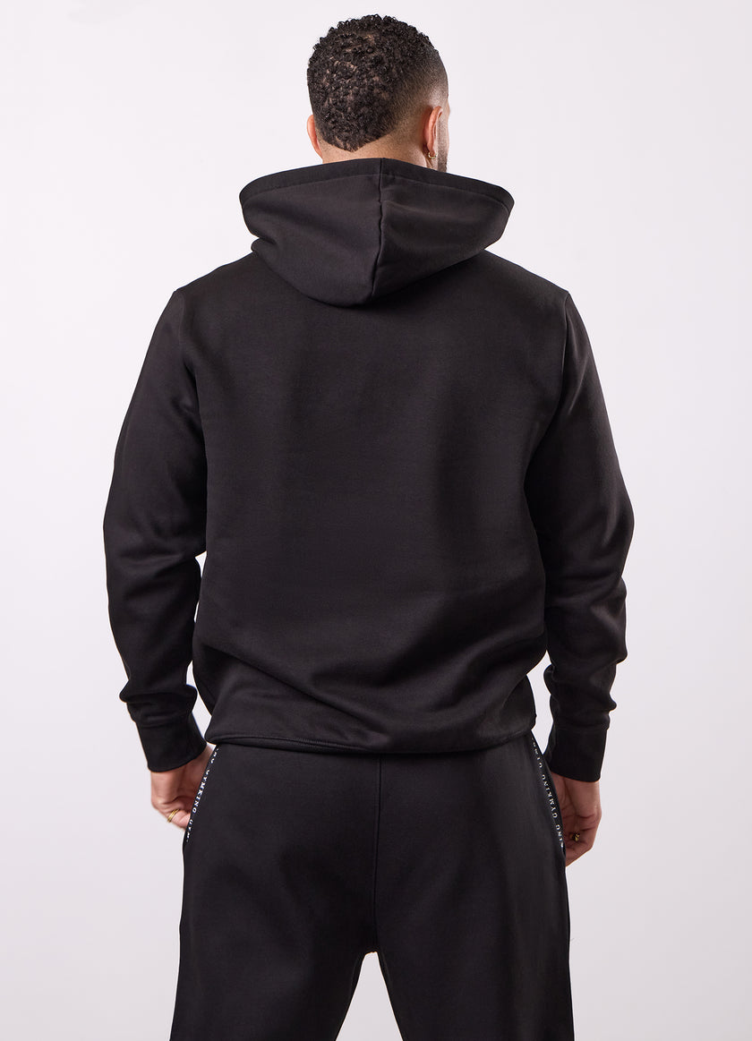 Gym King Taped Fleece Hood - Black