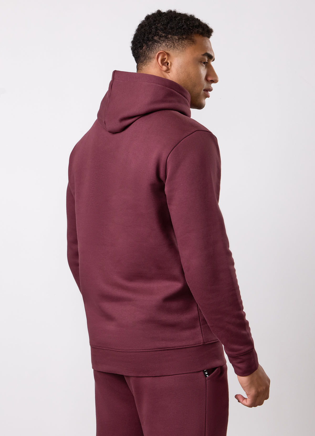 Gym King Taped Fleece Hoodie - Burnt Fig
