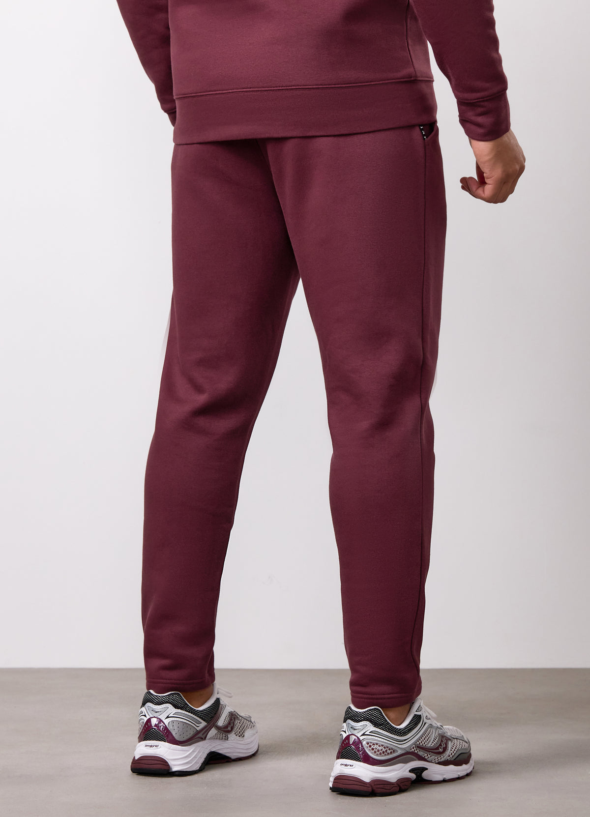 Gym King Taped Fleece Jogger - Burnt Fig