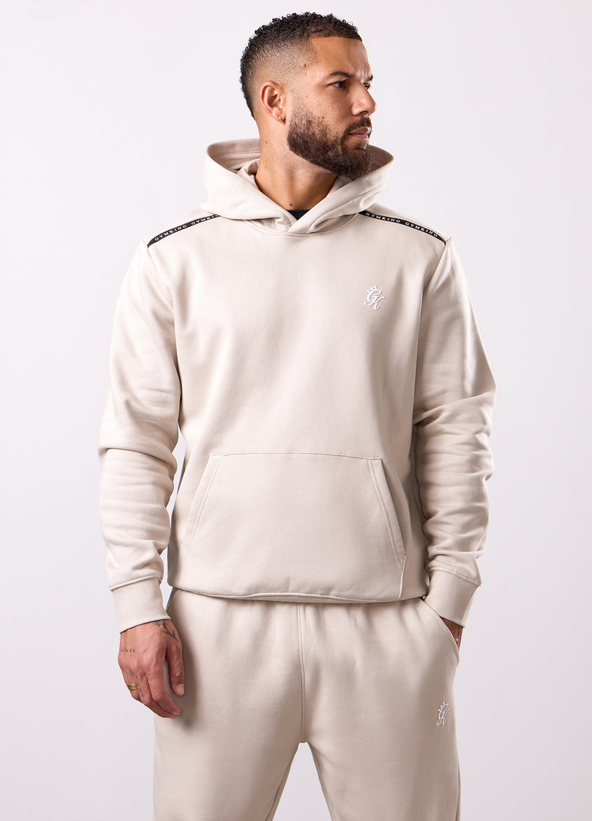Gym King Taped Fleece Tracksuit - Light Stone
