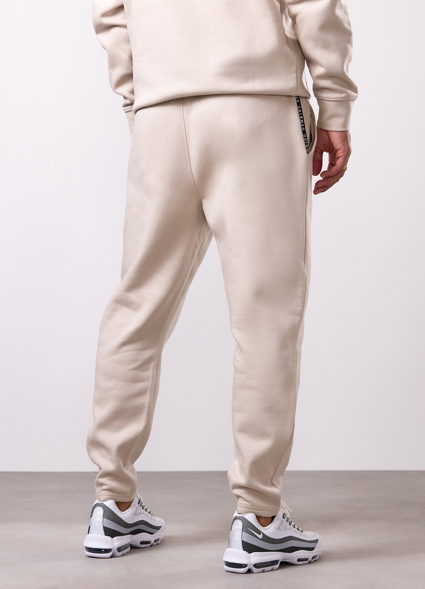 Gym King Taped Fleece Jogger - Light Stone