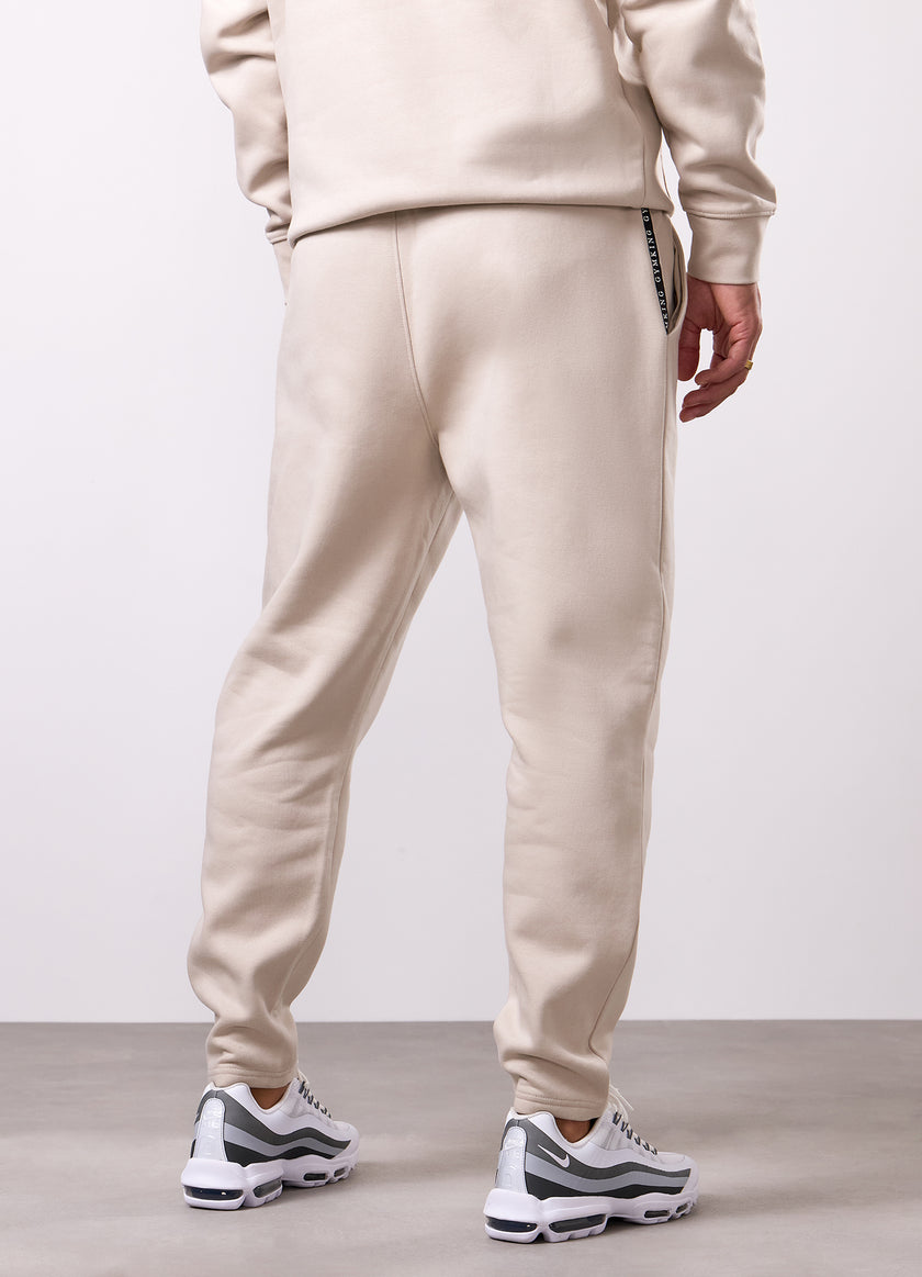 Gym King Taped Fleece Jogger - Light Stone