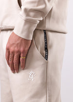 Gym King Taped Fleece Tracksuit - Light Stone