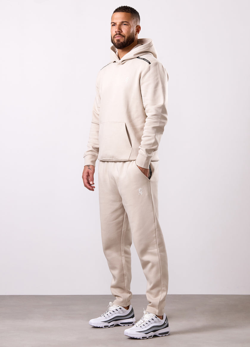 Gym King Taped Fleece Tracksuit - Light Stone