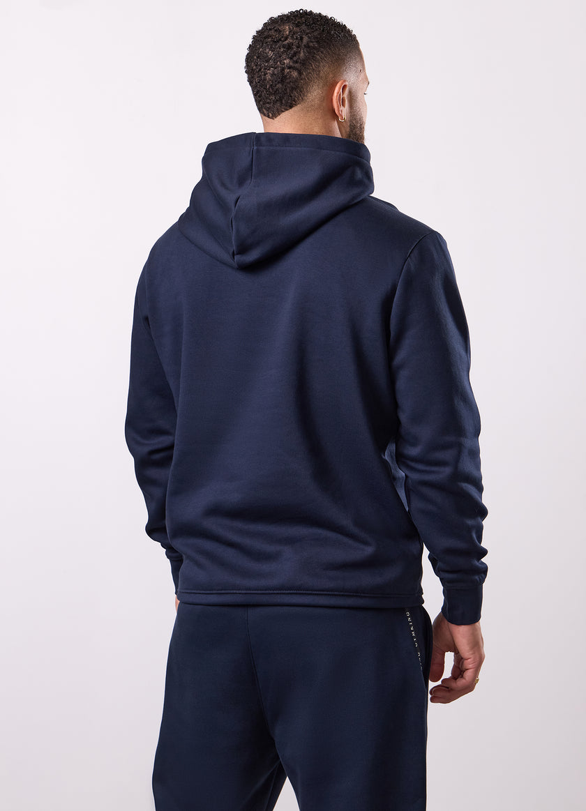 Gym King Taped Fleece Hood - Navy